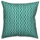 Oval Pattern, Blue Throw Pillow Cover, 18"x18"