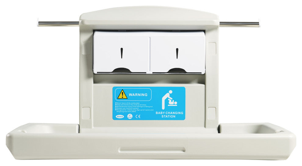 VEVOR Wall-Mounted Baby Changing Station Horizontal Foldable Diaper Change Table