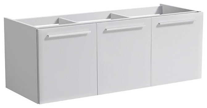 Fresca Vista 48" Double Sink Bathroom Vanity, Glossy White