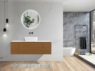 Simon Series Wall Mount Vanity With a Porcelain Vessel Sink, 60"