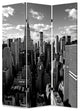 HomeRoots 1" x 48" x 72" Multi Color Wood Canvas New York Skyline Screen