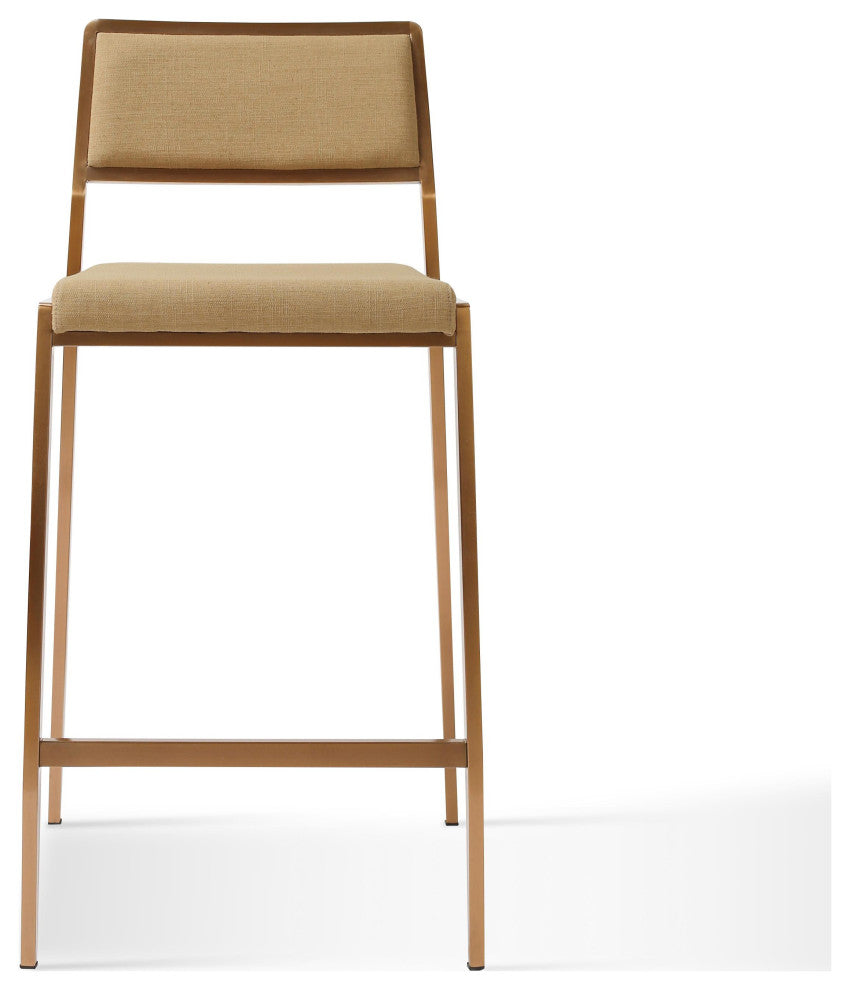 Gale Tan Basketweave Stackable Stool, Set of 2