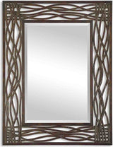 Uttermost Dorigrass Distressed Mocha Brown Mirror