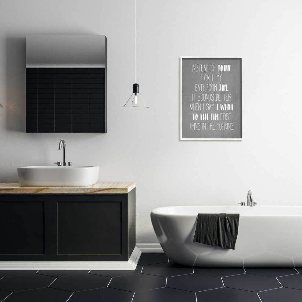 Call the Bathroom Jim not John Quote Workout Humor, 24 x 30