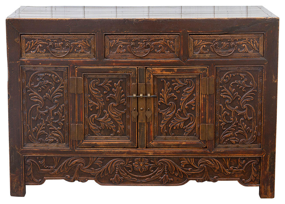 Finely Carved Chinese Carved Buffet