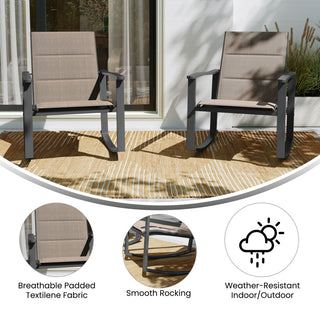 2PK Brown Textilene Rockers