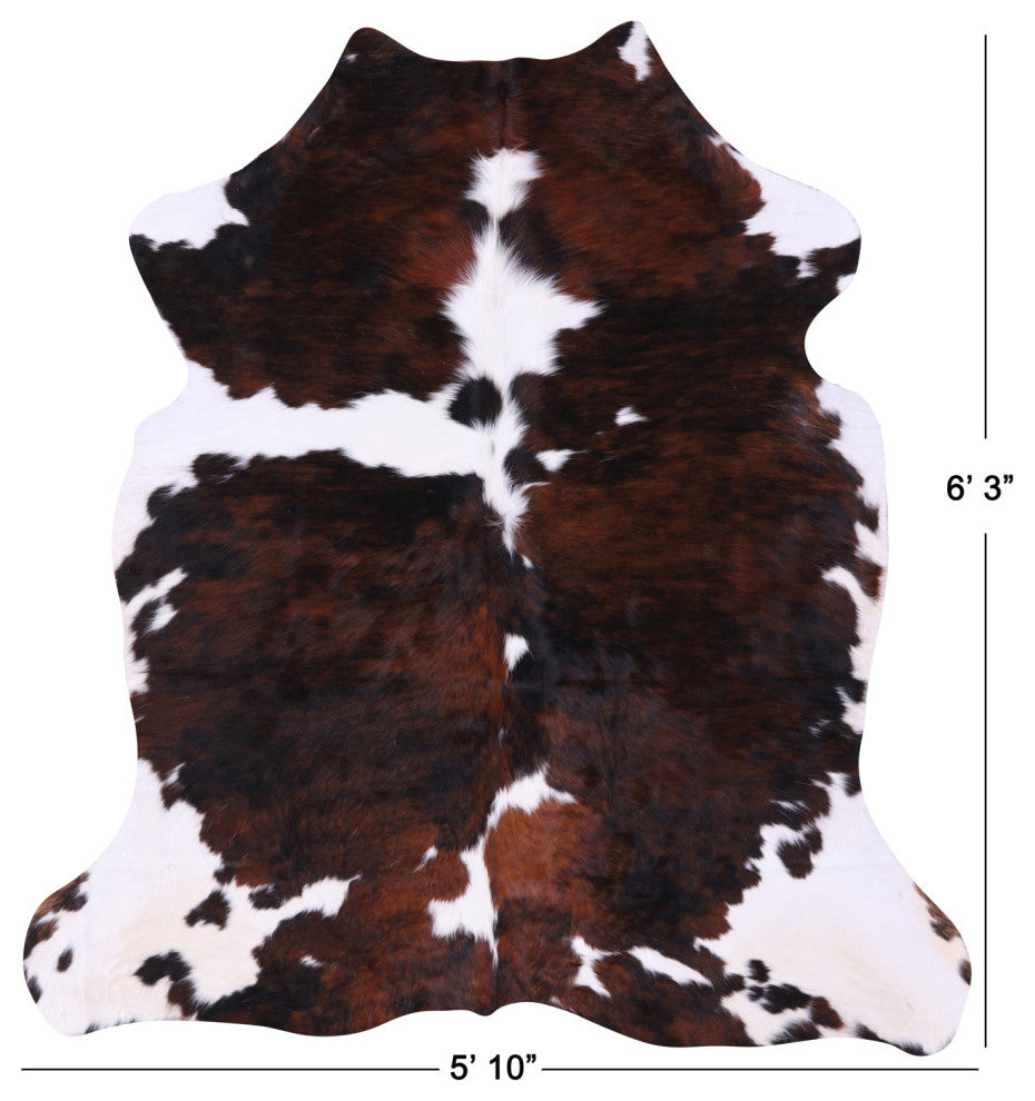 Natural Cowhide Rug 6' 3" X 5' 10" C1960