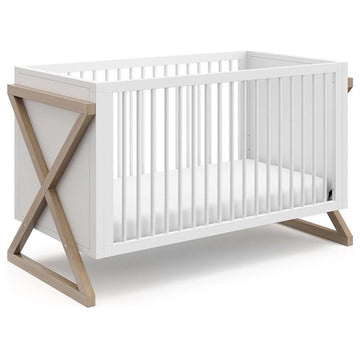 Storkcraft Equinox 3 in 1 Convertible Crib in White and Driftwood