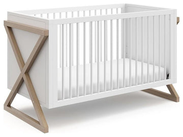 Storkcraft Equinox 3 in 1 Convertible Crib in White and Driftwood