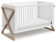 Storkcraft Equinox 3 in 1 Convertible Crib in White and Driftwood