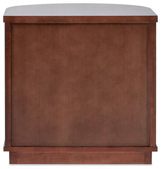 Valentine 24" 2-Drawer Fluted Storage Side Table, Dark Walnut