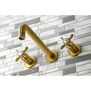 KS8027BEX Two-Handle Wall Mount Tub Faucet, Brushed Brass