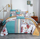 Cotton Pastel Blue Yellow Old World Hummingbirds Garden Patchwork Quilt, King