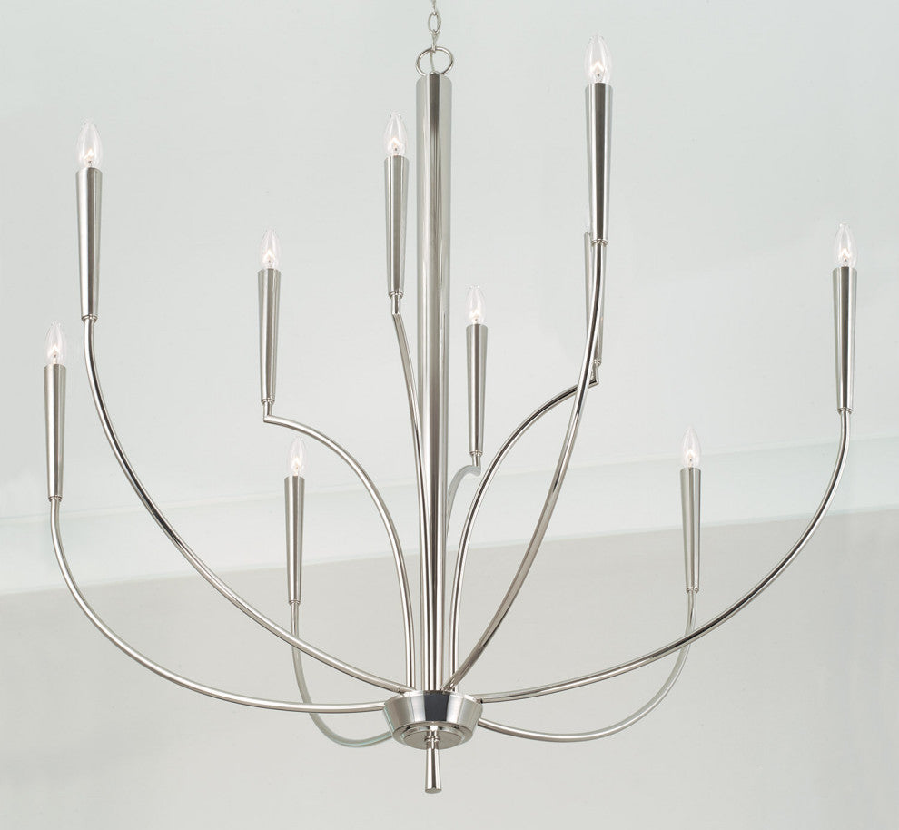 Capital Lighting 445901 Holden 10 Light 40"W Taper Candle - Aged Brass