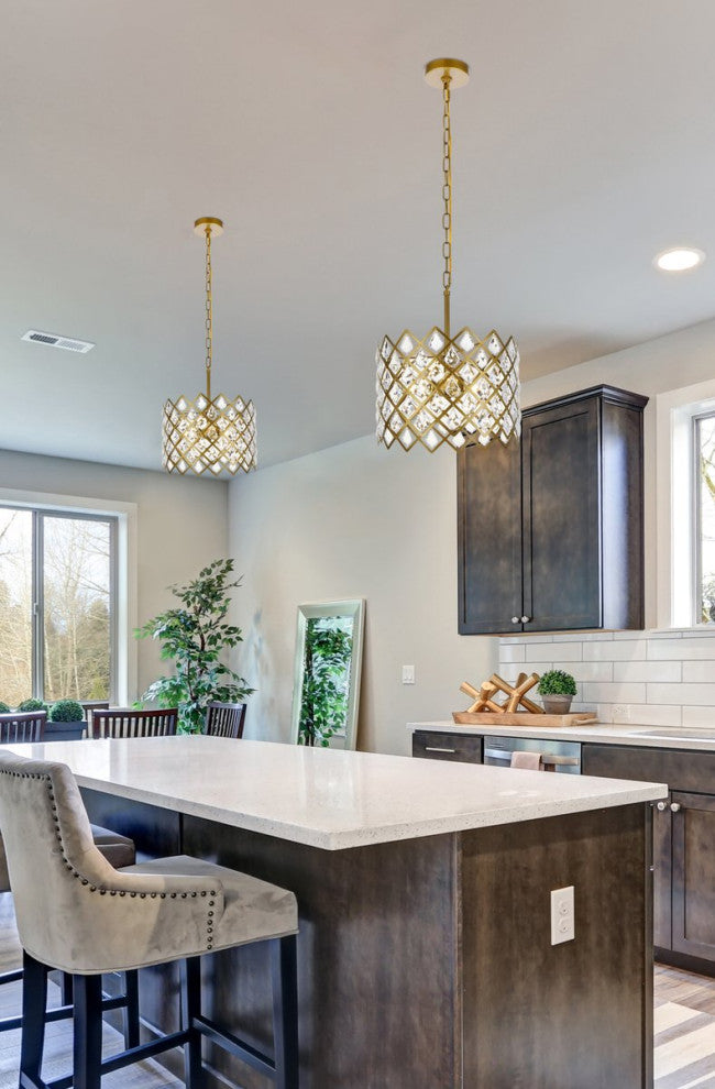 Elegant Lighting Lyla 3-Light Pendant Brass