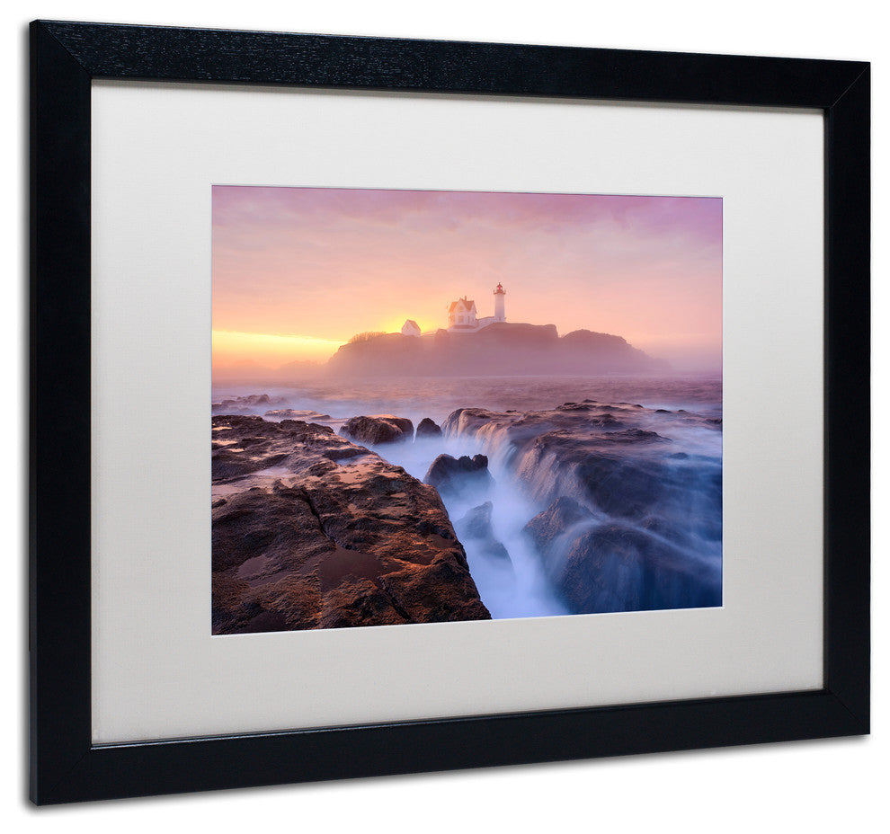 Michael Blanchette Photography ''Fog over Tide'' Matted Framed Art, 20x16