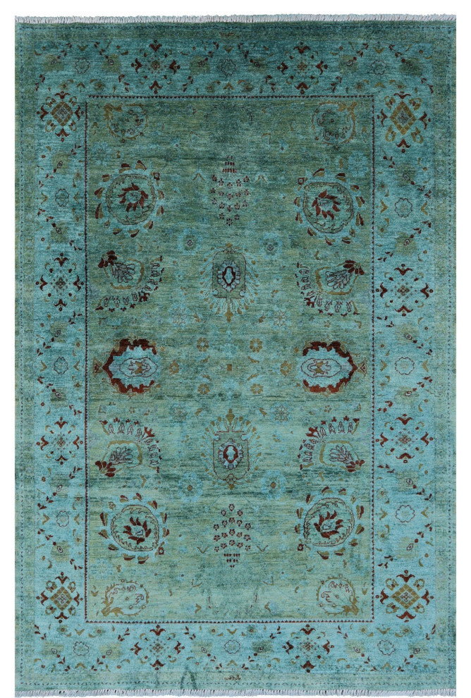 Full Pile Overdyed Hand-Knotted Wool Rug 6' 3" X 9' 3" - WR1315