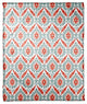 Ikat in Blue and Red Fleece Blanket