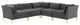 Sectional Sofa Set, Velvet, Gray, Modern, Living Lounge Hotel Hospitality