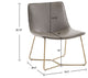 Madison Park Fallon Modern Brown Leather Chair With Gold Metal Base