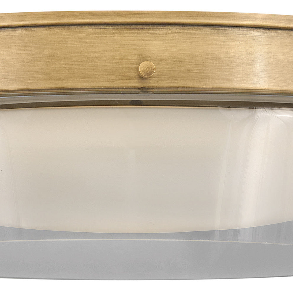 Fredrick Ramond Demi Medium Flush Mount, Heritage Brass