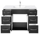 Manhattan Vanity, 1-Door 3-Drawer, Black, 48", Single Bowl
