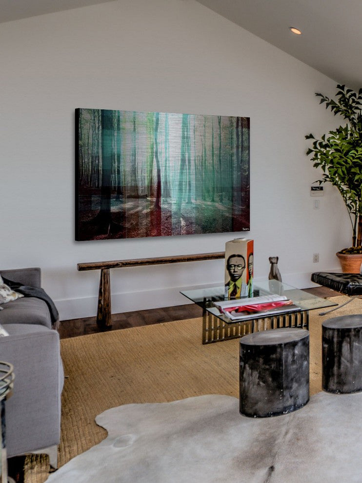 "Green Shadows" Print on Brushed Aluminum, 60"x40"