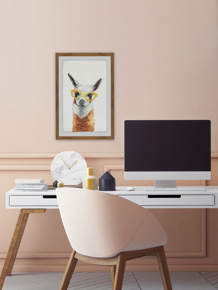 "Yellow Sunglasses" Framed Painting Print, 20"x30"