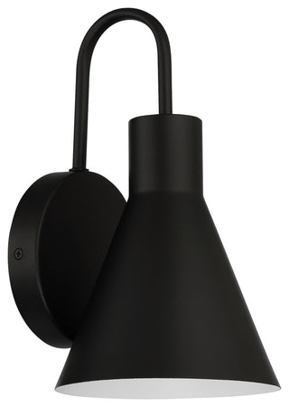 Solano Outdoor LED Wall Mount, Round Backplate, Cone Shade