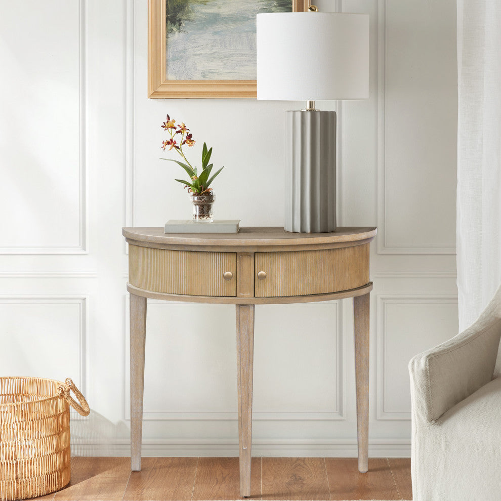 Martha Stewart Crestview Vintage Antique Storage Wood Console Table