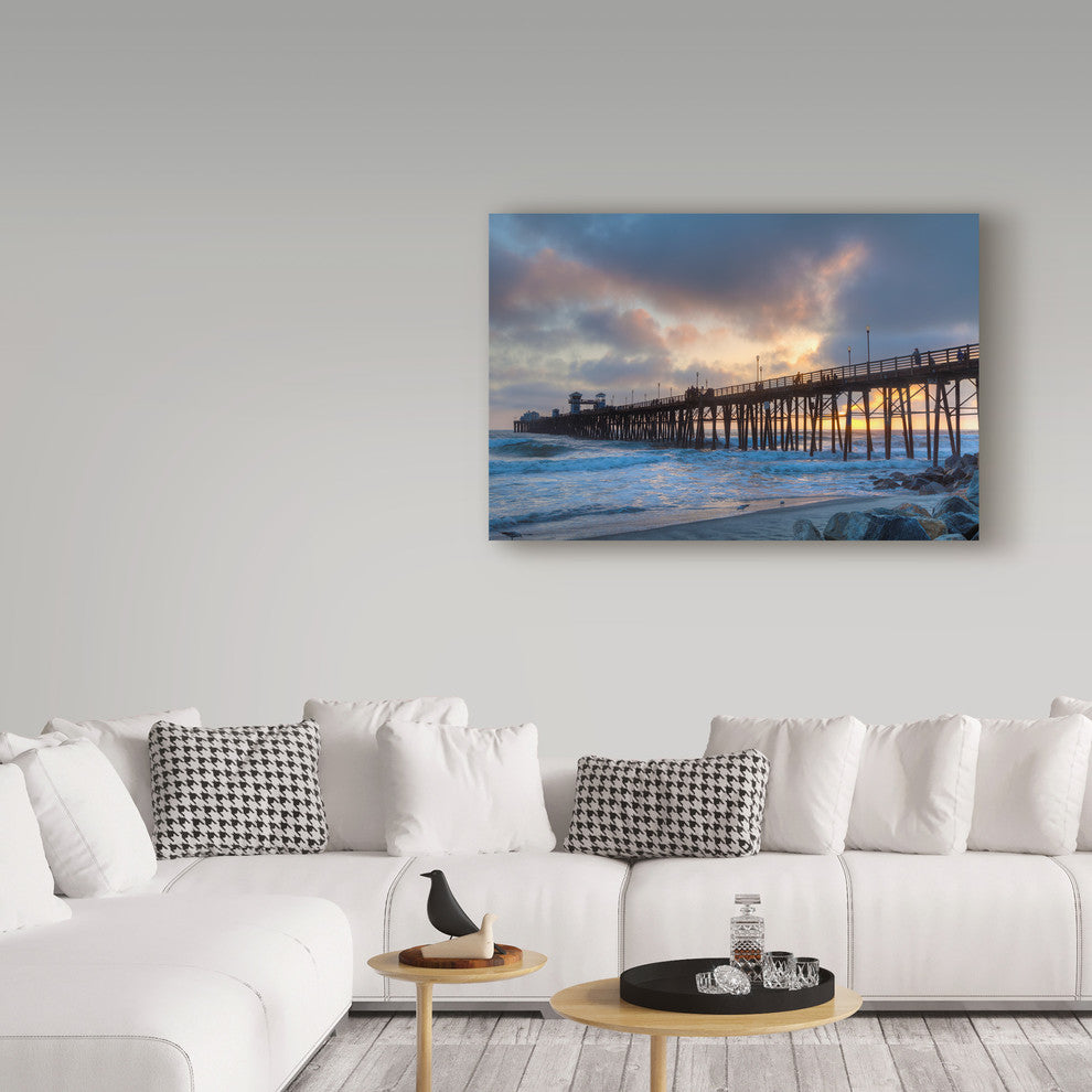 Chris Moyer ''Sunset Through Oceanside Pier'' Canvas Art, 47"x30"