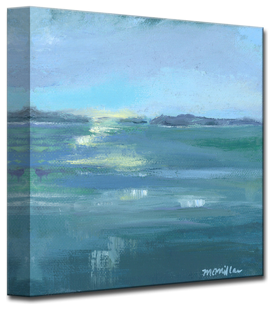 Dusk on the Water' Ready2HangArt Canvas by Leslie Owens, 16"x16"