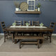 Montana Dining Table, Reclaimed Barnwood, Natural, 48x72, 2 Breadboard Exts