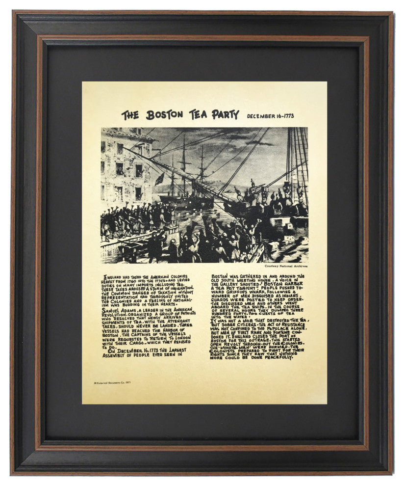 Framed Story of The Boston Tea Party