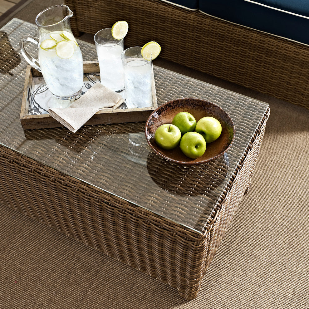 Biltmore Outdoor Wicker Glass Top Table