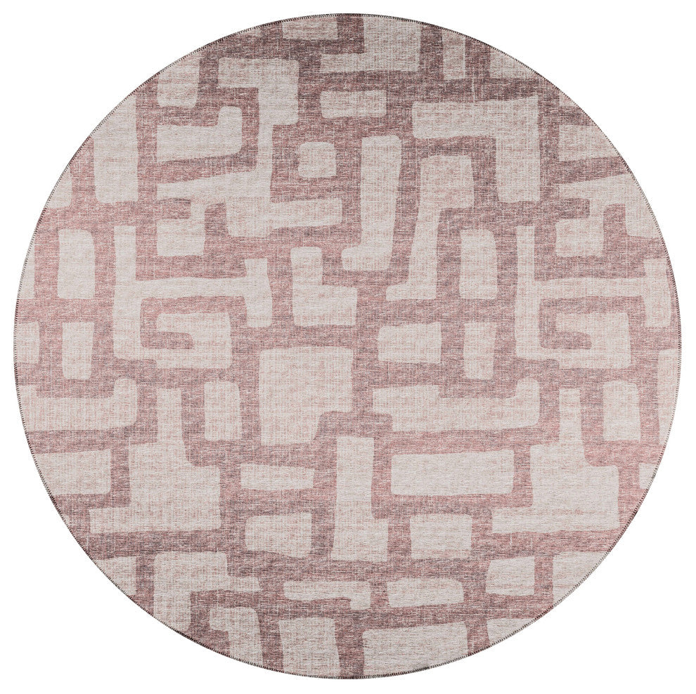 Indoor/Outdoor Sedona SN4 Taupe Machine Washable 10' x 10' Round Rug