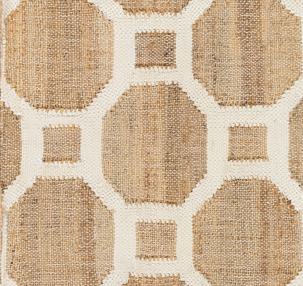 Surya Seaport SET-3000 3'3"x5'3" Rug, Camel/White