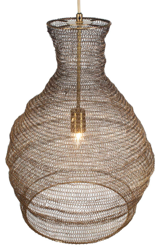 Uttermost Murmur Woven Brass 1 Light Pendant