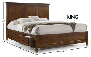San Mateo Storage Platform Bed, Tuscan, King