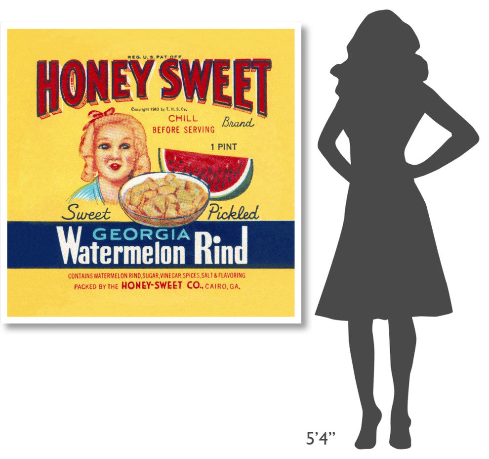 "Honey Sweet" Digital Paper Print by Retrolabel, 46"x46"