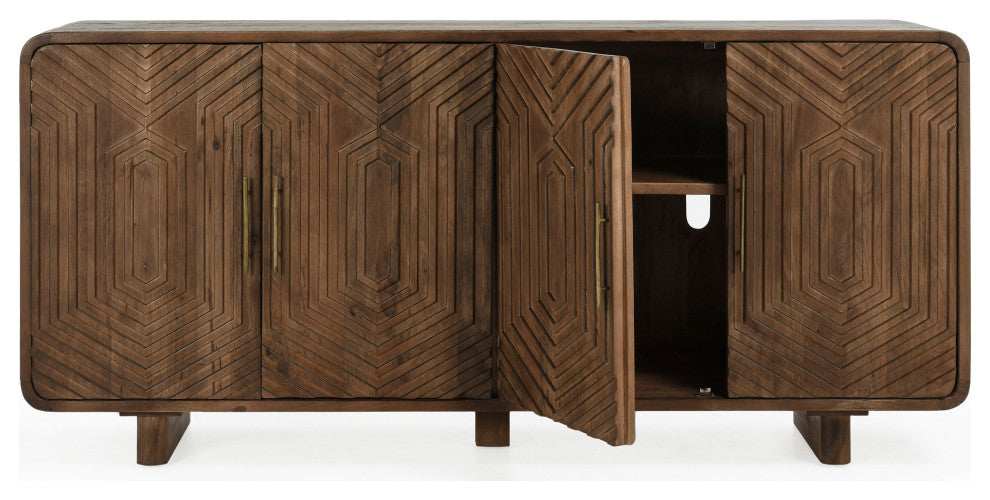 Holmes Four Door Mango Wood Sideboard by Kosas Home