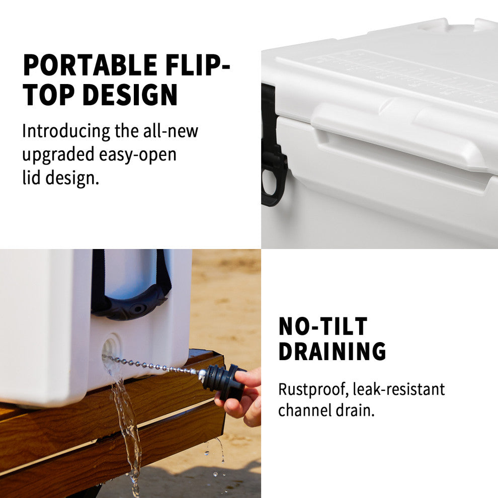 EchoSmile 35 qt. Rotomolded Cooler, White