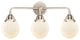 Beacon Bath Vanity Light, Polished Nickel, Matte White, Matte White