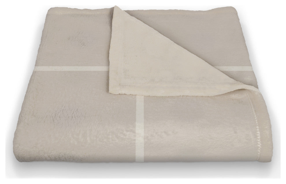 Faded Linen Floral 50x60 Coral Fleece Blanket