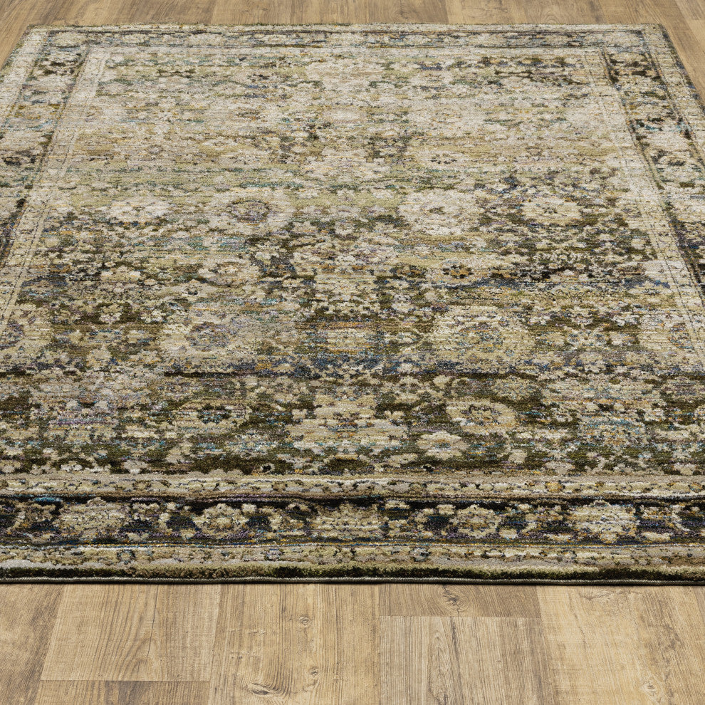 Oriental Weavers Andorra Green/ Brown Oriental Indoor Area Rug 8'6"X11'7"