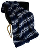 Plutus Navy Fluffy Fields Faux Fur Luxury Throw Blanket, Throw 60"W x 96"L