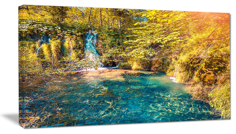Plitvice Lakes National Park, Large Landscape Canvas Art Print, 32"x16"