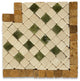 Marble Mosaic Border Decorative Tile Inca Antique 3.25x3.25 Tumbled, 1 piece