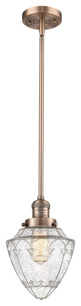 Innovations 201S-AC-G664-7-LED 1 Light Mini Pendant, Antique Copper