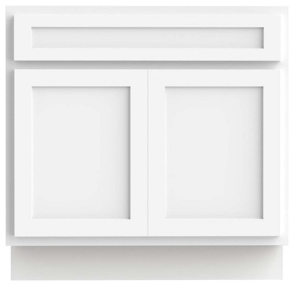 Vanity Art Vanity Base Cabinet, No Top, 30", White